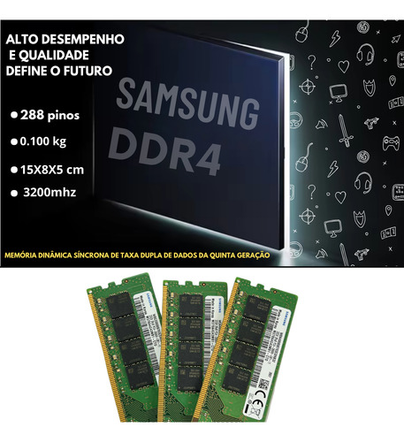 Memória Servidor E Kit Xeon 32gb Samsung 3200mhz Server Dell