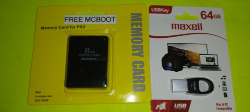 Memory Card Ps2 Freemcboot  Fortuna  + Pendrive 64 Gb