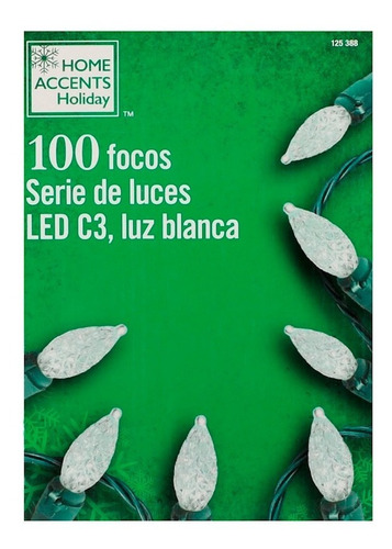 Serie De 100 Luces Led Para Arbol De Navidad Focos Navideños