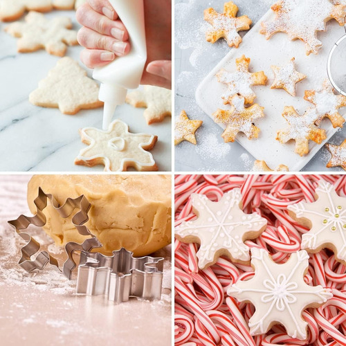 Juego De 9 Cortadores De Galletas De Copo De Nieve De Acero