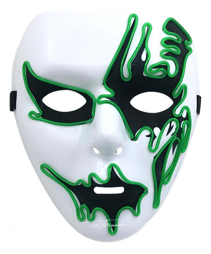 Máscara Luz  Led  Electric  Cotillón  Halloween 