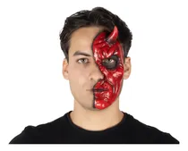 Comprar Máscara Antifaz De Diablo Half Mask Devil Lucifer Disfraz Color Rojo