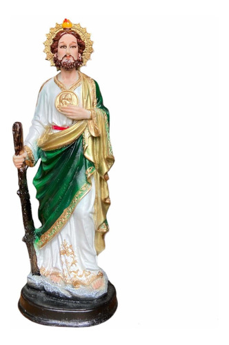 Figura En Resina Fina De San Judas Tadeo De 30cm.