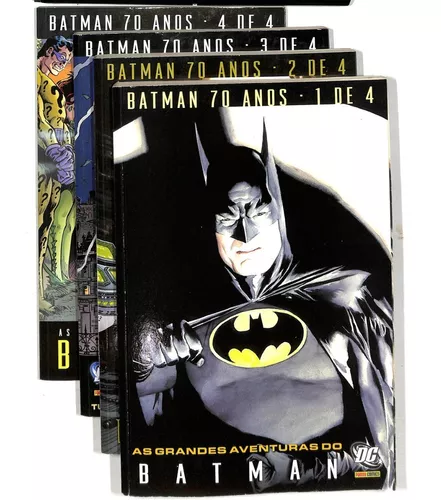 Batman 70 Anos - As Grandes Aventuras - 4 Volumes - Hq | Parcelamento sem  juros