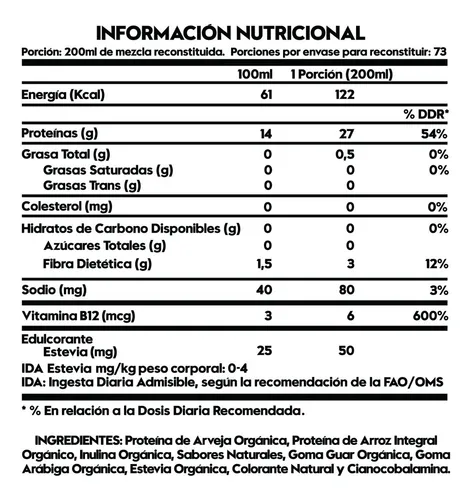 Proteina Vegana 73s Vainilla + Creatina Sin Sabor