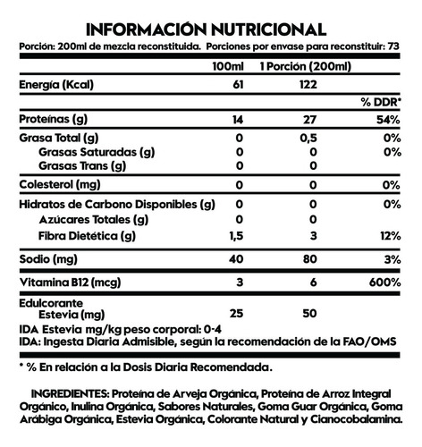 Proteina Vegana 73sv Vainilla + Creatina 40sv Naranja