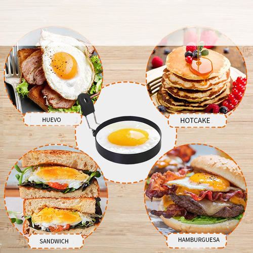 U Chef Set 4 Anillos De Huevo Antiadherentes Grandes 3.5in
