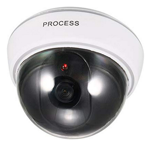 Uxcell Cámara De Seguridad Falsa Dummy Domo Cctv Con Luz De 