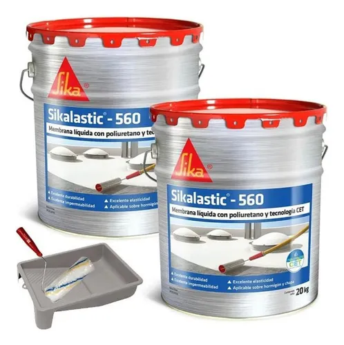 Sika Sikalastic Membrana Liquida Poliuretano 2 Unidades de 20L Color Negro