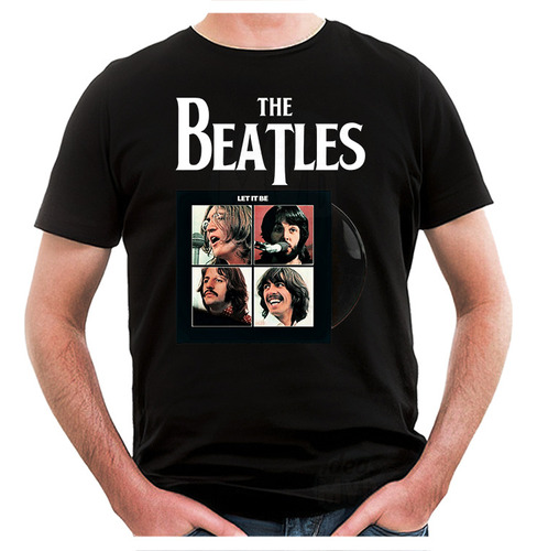 Remera The Beatles Let It Be (negra:) Ideas Mvd