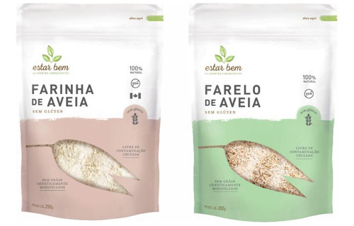 Kit Aveia Estar Bem: Farinha E Farelo Sem Glúten