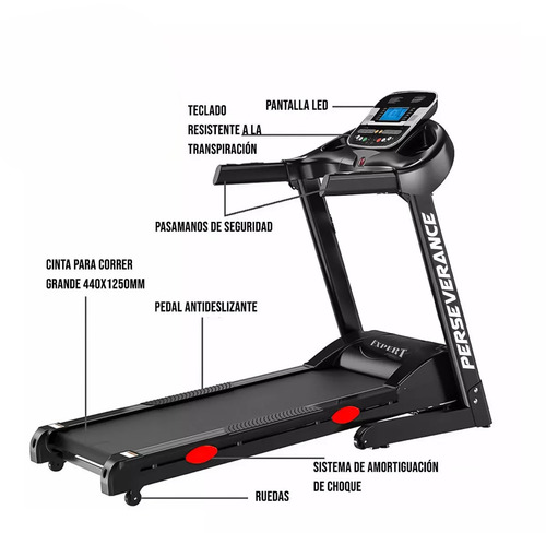 Caminador Eléctrico Profesional 3hp C/ Pulsómetro - El Rey Color Negro