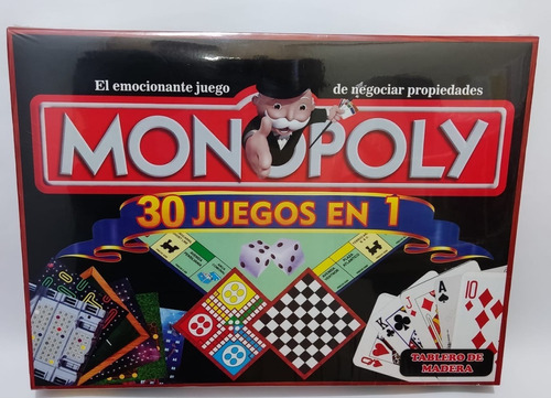 Juego De Tablero  Monopolio  Y 30 Juegos En Uno