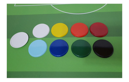 50 Lentes Coloridas De 50mm Para Futebol De Botão