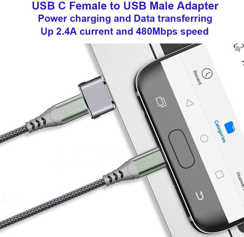 Usb Tipo C Adaptador Con Otg Para Apple Macbook, Samsung Gal