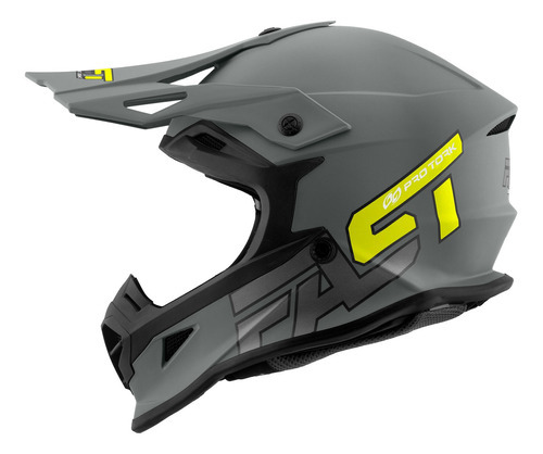 Capacete De Moto Fechado Masculino Cross Fast 788 Grey Fosco Cor Amarelo Fosco Tamanho Do Capacete 62