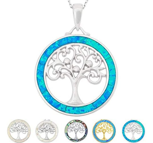 Beaux Bijoux Collar De Árbol De La Vida De Plata De Ley Con 