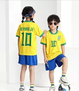 Neymar, Leyenda Del Fútbol Número 10 De Niños Playera Brasil