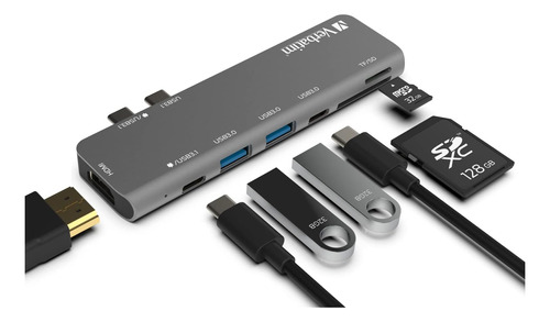 Adaptador De Concentrador Usb C 7 En 2 De Verbatim: Suminist