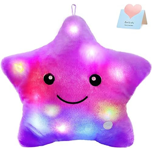 Almohada De Peluche Forma De Estrella De 9'' Luces Led ...