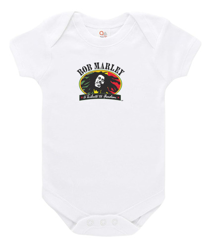 Body Bebe Manga Corta Personalizado Bob Marley