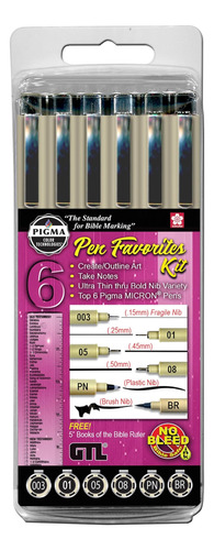 G.t. Luscombe Company, Inc. Pigma Micron Pen Kit Letras 6 |