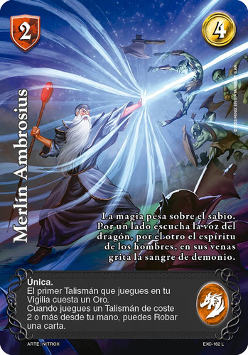 Carta Merlin Ambrosius Legendaria Edición Excalibur