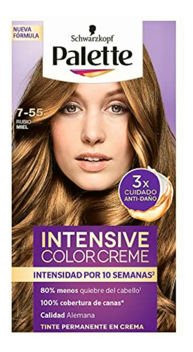 Palette Tinte Para Cabello Color Creme, Rubio Miel 7-55
