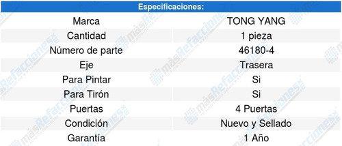 Defensa Tong Yang Trasera Mazda 3 14 A 18