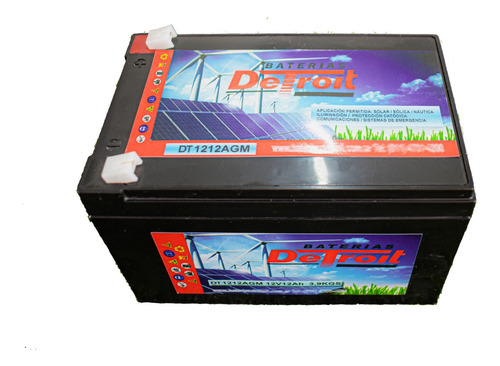 Bateria Detroit Gel 12v 12ah 12a Para Ups Alarma Monopatin 