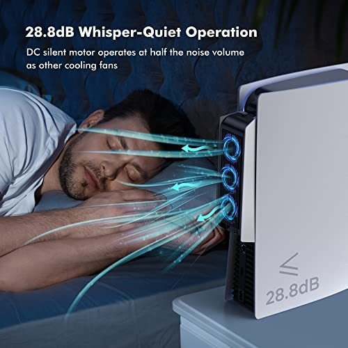 Imagen 3 de 7 de Cooler Fan Para Playstation 5 Edicion Digital Blanco