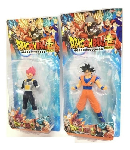 Combo Dragon Ball Goku Mas Vegeta Figuras De Accion 20cm