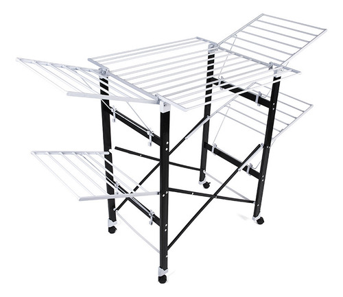 Tendedero De Ropa Plegable De Acero Inoxidable De 2 Niveles