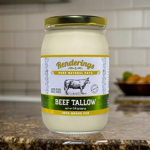 Grasa De Res 100% Alimentada Con Pasto - 14 Oz Para Cocinar