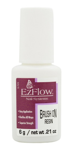 Ezflow Brush On Resin Pegamento Para Tips Uñas Nail Art 6ml