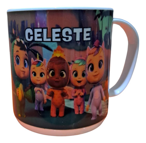 Taza Plástico Personalizada Bebes Llorones - Con Nombre