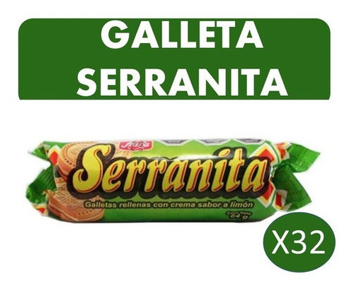 Galletas Serranitas Fruna Caja De 32 Unidad