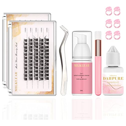 Dahpure Kit De Extensión De Pestañas Extra Fuerte De Larga D