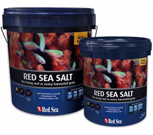 Imagem 1 de 2 de Sal Marinho Red Sea 7kg -  Balde Azul Até 210l Água Salgada