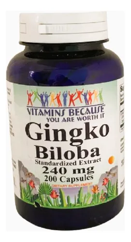 comprar Gingko Biloba 240mg 200caps Vitamins Because