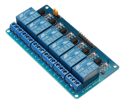 Modulo Relay Rele 6 Canales Optoacoplado 12v Low Bajo Nivel