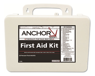 Anchor Brand 25 Person First Aid Kit, Ansi 2009, Plastic Ddd