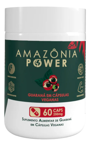 Apis Vida Enegético Amazônia Power a Base de Guaraná 60 Caps | Melhora do Foco | Mais Energia | Termogênico Natural