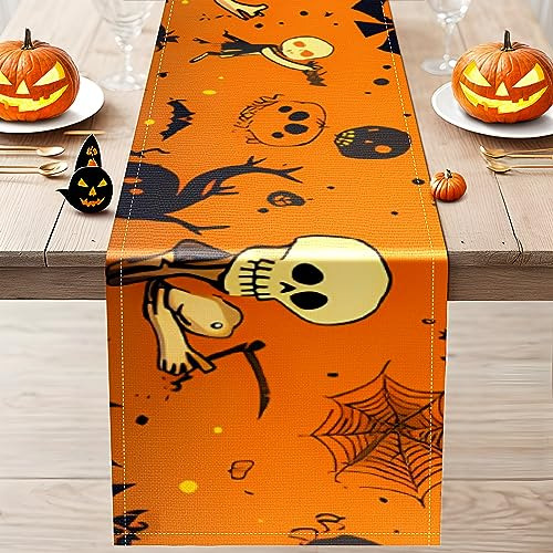 Halloween Skull Table Runners Decor 72 Inches Long Burl...