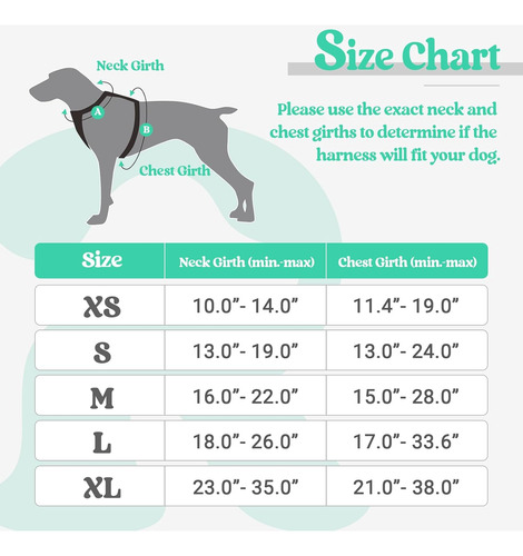 Arnés Para Perros Rabbitgoo No Pull, Ajustable, Talla M
