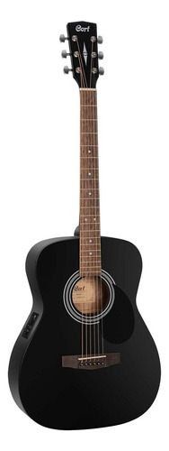 Guitarra Electroacústica Cort Standard AF510E para diestros black satin