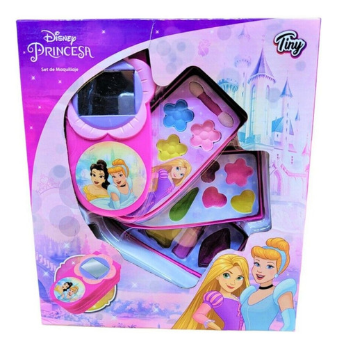 Maquillaje Infantil Princesas Celular C/espejo 3 Diviones