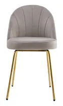 Comprar Silla Nordica Thea Sibyl Tapizada En Pana Y Patas Doradas 