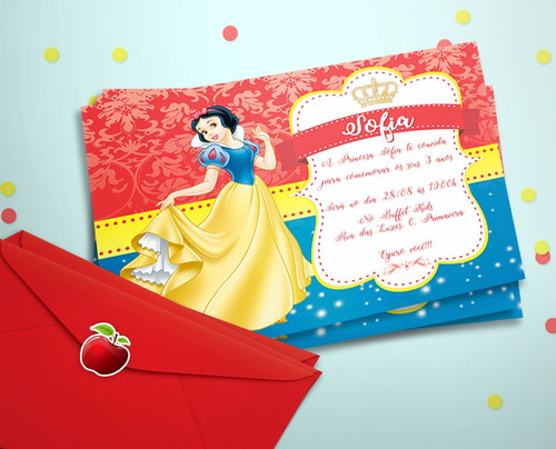 Imagem 4 de 8 de 30 Convites Princesa Sofia Personalizados + Frete Grátis