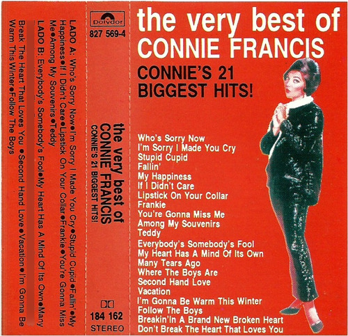 Cassette  Connie Francis   The Very Best     21  Hits